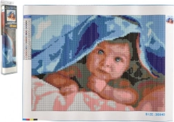 Ζωγραφική με διαμάντια Χαριτωμένο μωρό 30x40 εκ.