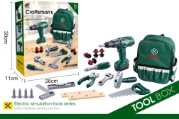 Σακίδιο μικρού μαστόρου με εργαλεία και τρυπάνι