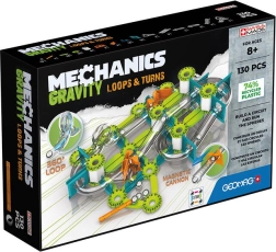 Geomag mechanics gravity loops & turns μαγνητικό σετ κατασκευών 130 τεμαχίων