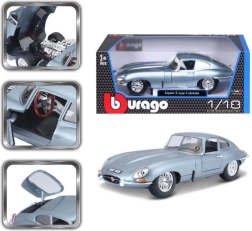 Μεταλλικό μοντέλο αυτοκινήτου 1:18 BBURAGO JAGUAR E‑Type Coupé ασημομπλε