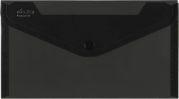 Γκρι μεταλλικό διαφανές φάκελο με κουμπί DL ELECTRA