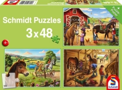 Παζλ SCHMIDT οι αγαπημένοι μου μικροί ίπποι 3×48 κομμάτια