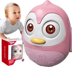 Woopie Baby Αισθητηριακή Κουδουνίστρα-Ρόλερ Πιγκουίνος