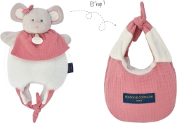 Doudou ποντικάκι 3 σε 1 σε τσαντάκι για μωρά, 30 cm