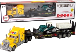 Τηλεκατευθυνόμενο φορτηγό με επικαθήμενο 60 cm και εκσκαφέα με φώτα