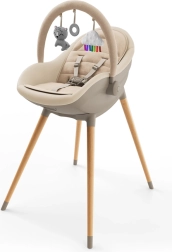 Παιδικό καρεκλάκι φαγητού και ριλάξ Kinderkraft FINI UP 2σε1 μπεζ
