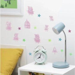 Φωσφορίζοντα αυτοκόλλητα τοίχου Peppa Pig