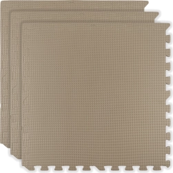 Αφρώδες υπόστρωμα δαπέδου HUMBI 180 × 60, μεγάλα αδιάβροχα παζλ, ασφαλές για παιδιά, 3 τεμ., ανοιχτό μπεζ