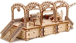 Ξύλινο 3D παζλ σιδηροδρομικού σταθμού WOODEN CITY, 175 κομμάτια