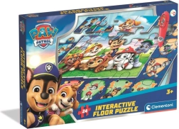Διαδραστικό παζλ δαπέδου PAW PATROL με ηλεκτρονικό στυλό 70 × 100 cm (24 κομμάτια)