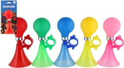 Κορνάκι ποδηλάτου με λαστιχένιο μπαλονάκι, 14 cm – σε πολλά χρώματα