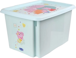 Πλαστικό κουτί αποθήκευσης με καπάκι Peppa Pig 30 l