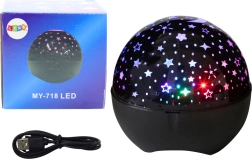 Προβολέας άστρων νυχτερινό φωτάκι και ηχείο Bluetooth 2σε1 μαύρο