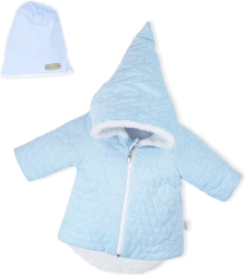 Χειμερινό βρεφικό παλτό με σκουφάκι Nicol Kids Winter μπλε