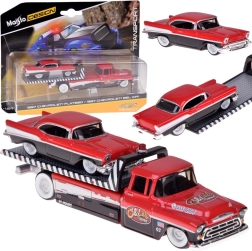 Maisto μεταλλικό σετ 1:64 – όχημα ρυμούλκησης CHEVROLET Flatbed 1957 και CHEVROLET Bel Air