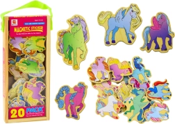 Χρωματιστοί ξύλινοι μαγνήτες μονόκεροι