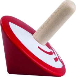 Ξύλινη σβούρα κόκκινη