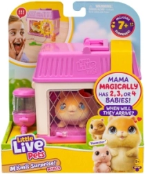 Little Live Pets Mini Mama χρυσόμυς με έκπληξη μωρά σε σπιτάκι