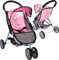 Καρότσι για κούκλες Little Princess PinkGrey
