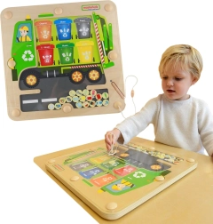 Masterkidz μαγνητικός πίνακας για διαλογή απορριμμάτων – ανακυκλωτικό φορτηγό Montessori
