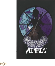 Ριγέ μπλοκ Wednesday με μαλακό εξώφυλλο, 128 σελίδες