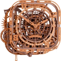 Ξύλινο 3D παζλ WOODEN CITY επιτοίχιο ρολόι Gear Globe