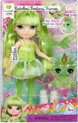 Rainbow High μικρή νεραϊδένια αδελφούλα Emerald – πράσινη κούκλα με φτερά και ζωάκι αγκαλιάς