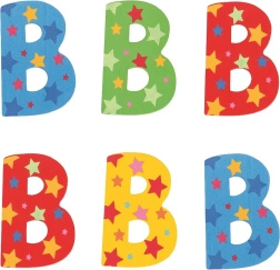 Bigjigs Toys ξύλινο γράμμα B με αστεράκια