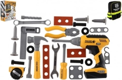 Πλαστικό σετ εργαλείων με μπαταριοκίνητο τρυπάνι και σακίδιο