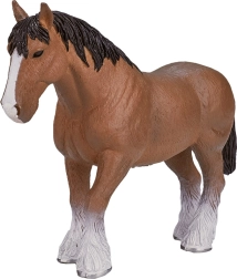 Ρεαλιστική φιγούρα αλόγου Clydesdale σε ανοιχτό καφέ χρώμα