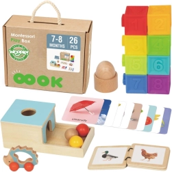 Εκπαιδευτικό κουτί Montessori 6σε1 WOOPIE GREEN για μωρά 7–8 μηνών, 26 τεμάχια, FSC