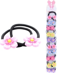Λαστιχάκια μαλλιών με λουλουδάκια, 2 τεμ.