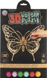 MOXY ξύλινο 3D παζλ ζωγραφικής πεταλούδα