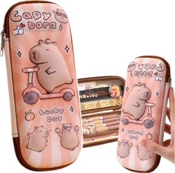 Χειροκίνητη σχολική κασετίνα Καπιμπάρα σε πατίνι 23cm