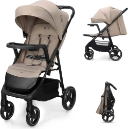 Kinderkraft αθλητικό καρότσι Trig 3 με δισκάκι stone beige