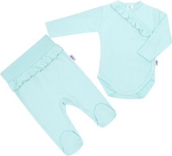 Βρεφικό σετ 2 τεμαχίων New Baby Stripes, παγωμένο μπλε, 86