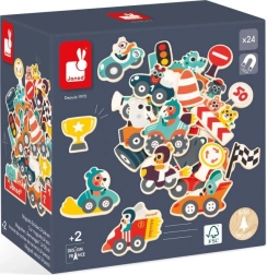 Ξύλινα μαγνητάκια αυτοκίνητα για παιδιά