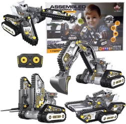 Κατασκευαστικό σετ 4 σε 1 – τηλεκατευθυνόμενα κατασκευαστικά μηχανήματα, 176 κομμάτια