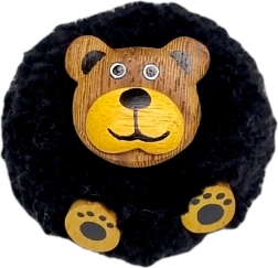 Ξύλινο μαγνητάκι με πομ-πον αρκούδα 2Kids Toys