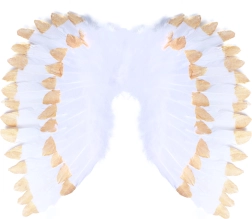 Αγγελικά φτερά με φτερό λευκό‑χρυσά