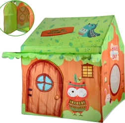 Χρωματιστή παιδική σκηνή-σπιτάκι Δασικοί φίλοι με τσάντα