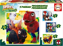 Educa Παζλ Spidey και οι υπέροχοι φίλοι του: Dino-web 4σε1