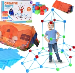 Μεγάλο σετ κατασκευαστικών καλαμακιών 89 τεμ. με υφασμάτινο κάλυμμα και σακουλάκι