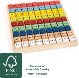 Small foot ξύλινος εκπαιδευτικός πίνακας προπαίδειας