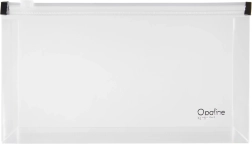 Διαφανής φάκελος με φερμουάρ DL Opaline