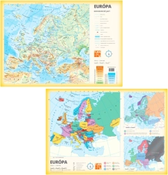 Χάρτης της Ευρώπης A3 – διπλής όψης, χάρτινος