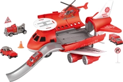 Πυροσβεστικός αερολιμένας με οχήματα και ελικόπτερο