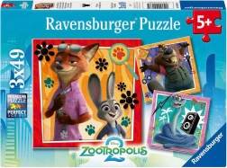 Παζλ RAVENSBURGER Zootropolis: Πόλη των Ζώων 3×49 κομμάτια