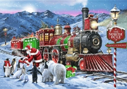 Trefl Puzzle Premium Plus Tea Time: Χριστουγεννιάτικο τρένο 1000 κομμάτια