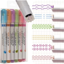 Σετ διακοσμητικών μαρκαδόρων για μοτίβα και σκιάσεις 6 τμχ MAALEO